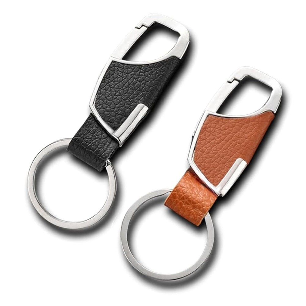 MenS Car Key Chain 2Pcs Personalized Creative Stainless Steel Car Keychain for