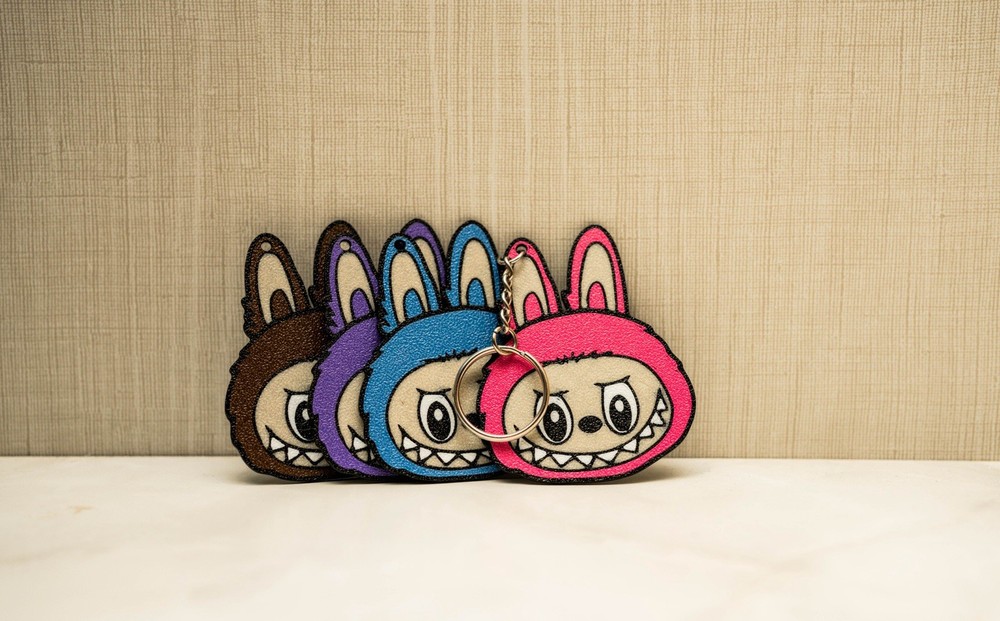 Labubu Little Monsters 3D Printed Keychain Set - 4 Adorable Designs