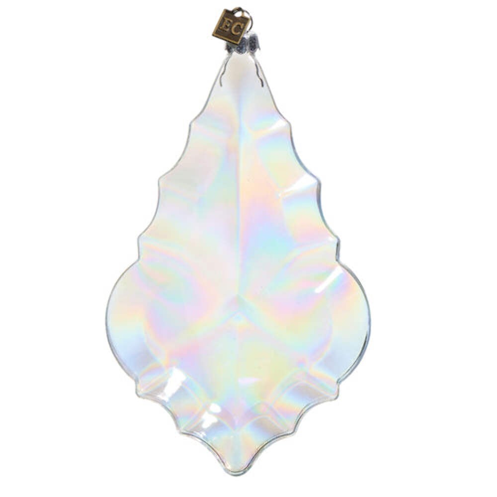 Iridescent Grand Crystal Drop Glass Ornament 6.75
