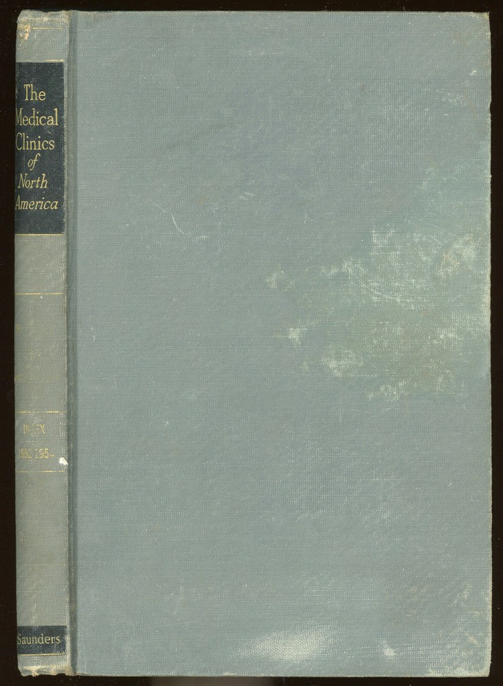 vintage Medical: MEDICAL CLINICS OF NORTH AMERICA, Nov 1954. Cardiovascular.