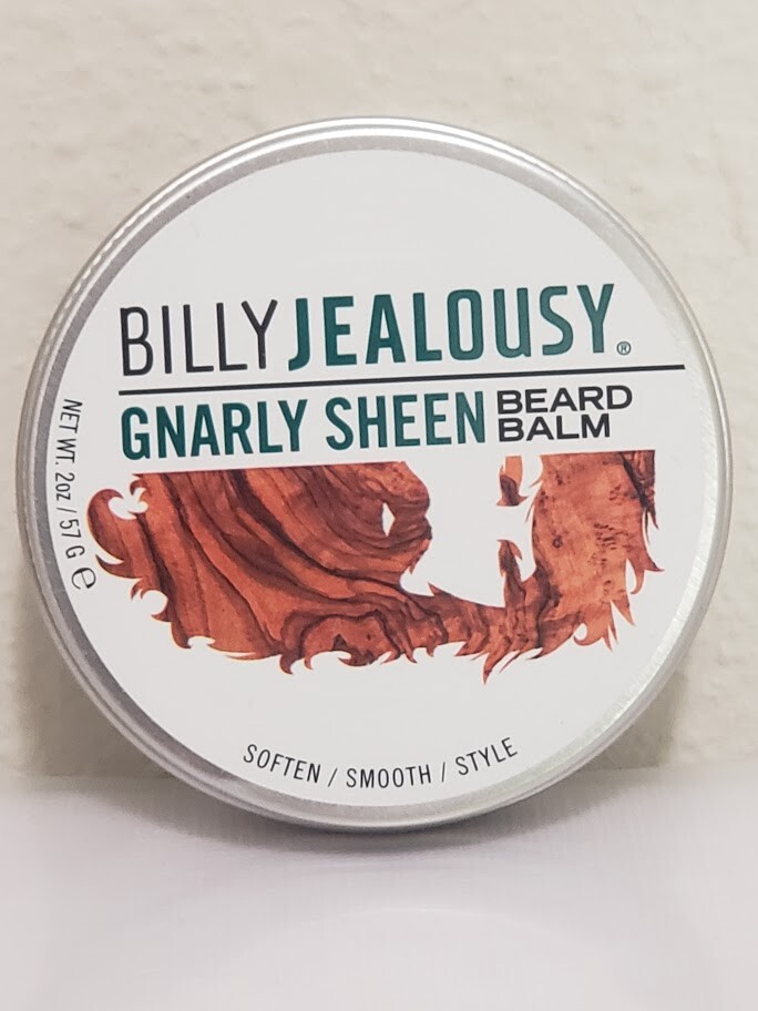 Billy Jealousy Beard Balm 2 oz Gnarly Sheen Tin Soften Smooths Frizz Fighter Wax